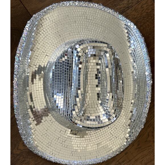 Beyonce Disco Cowboy hat women Rhinestone Party Bachelorette New Year’s Sparkly - Picture 6 of 7